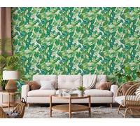 Non-woven wallpaper 47415 ferns jungle tropics green white Marburg (5,02£/1qm)