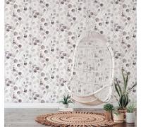 Non-woven wallpaper 47421 Pilea branches leaves white purple Marburg (5,02£/1qm)