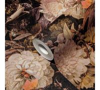 Non-woven wallpaper A.S. Creation Black Gold Glitter Flowers 38821-2 (4,26£/1qm)