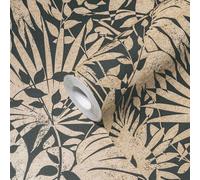 Non-woven wallpaper A.S. Creation Black Gold Leaf Pattern 38831-3 (4,07£/1qm)