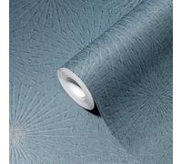 Non-woven wallpaper A.S. Creation Blue Silver Pattern Circles 38818-2 (3,08£/1qm