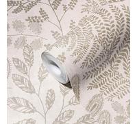 Non-woven wallpaper A.S. Creation White Silver Pattern Leaves 38830-2 (4,07£/1qm