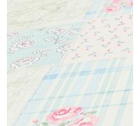 A.S. Création Maison Charme 390661 Floral Wallpaper Blue Pink White Green Patchwork 10.05 m x 0.53 m Made in Germany