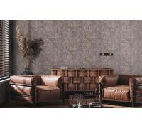 Livingwalls Travel Styles Non-Woven Wallpaper with Plaster Look in Bronze and Black - Classic Wallpaper for Various Rooms in 10.05 m x 0.53 m