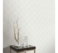 Non-woven wallpaper Elle Art Deco motif white cream glitter 10451-31 (3,56£/1qm)