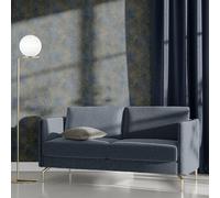 Elle Decoration Wallpaper Luxury Concrete Vinyl Textured Navy Blue Gold 10438-08