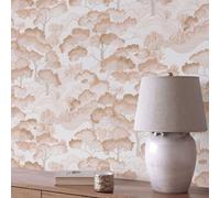 Non-woven wallpaper Elle forest trees white orange glitter 10448-13 (3,56£/1qm)
