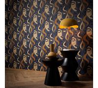 Non-woven wallpaper Elle mosaic blue beige gold metallic 10458-08 (3,73£/1qm)