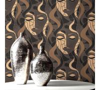 Non-woven wallpaper Elle mosaic brown beige gold metallic 10458-37 (3,56£/1qm)