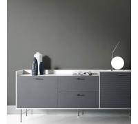 Elle Decoration Luxury Plain Dark Grey Woven Vinyl Wallpaper by Erismann