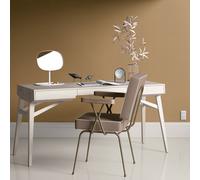 Elle Decoration Luxury Plain Gold Woven Vinyl Wallpaper by Erismann