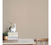 Elle Decoration Luxury Plain Beige Woven Vinyl Wallpaper by Erismann