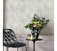 Elle Decoration Metallic Concrete Grey Vinyl Wallpaper by Erismann