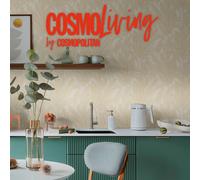 Livingwalls CosmoLiving Non-Woven Wallpaper with Leaf Design in Beige, Cream, Brown, Green - 10,05 x 0,53 m Designer Wallpaper by Cosmopolitan - 790642