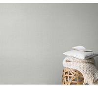 Non-woven wallpaper fabric texture plain light gray Rasch 312133 (2,79£/1qm)