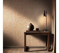 Non-woven wallpaper floral concrete look brown gold metallic 35533 (5,97£/1qm)