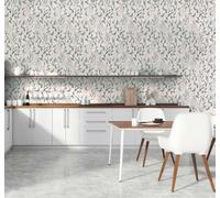 Non-woven wallpaper floral leaf pattern tendrils grey green 39745-2 (3,29£/1qm)