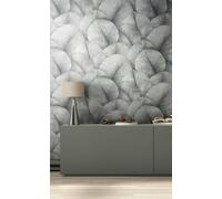 Non-woven wallpaper floral leaves 3D effect texture grey 34508 (4,53£/1qm)