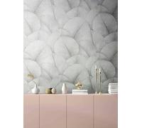 Non-woven wallpaper floral leaves 3D effect texture light grey 34509 (4,53£/1qm)