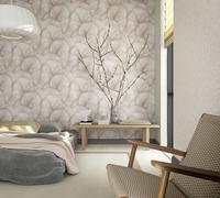 Non-woven wallpaper floral leaves 3D effect texture rose grey 34511 (4,53£/1qm)
