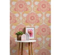 Livingwalls Wallpaper Retro 70's Floral 395305 - Yellow/Pink/White - 8.50m x 0.53m - Paste The Wall