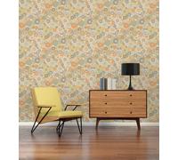 Non woven wallpaper flower pattern texture yellow orange 39535-3 (4,05£/1qm)