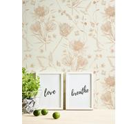 Non-woven wallpaper flowers leaves butterflies cream brown 39427-1 (4,44£/1qm)