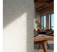 Non-woven wallpaper Flowers Shabby Chic Grey Silver Metallic 79004-4 (5,08£/1qm)