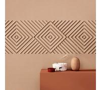 Non-woven wallpaper geometric stucco 3D look beige brown 34483 (4,88£/1qm)