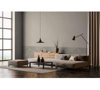 Non-woven wallpaper geometric stucco strip 3D look beige grey 34484 (4,88£/1qm)