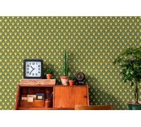 A.S. Création Retro 70's Infinity Wallpaper Green/Yellow/Brown/Beige Retro Chic 395381-8.50m x 0.53m Paste The Wall