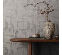 Non-woven wallpaper graphic abstract beige grey gold metallic 82453 (3,55£/1qm)