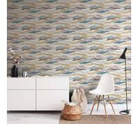 Non-woven wallpaper graphic clouds pattern white blue beige 39699-1 (3,29£/1qm)