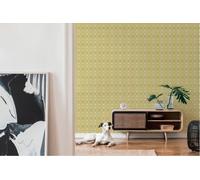 Non woven wallpaper graphic diamond pattern retro green brown 39534-1 (4,05£/1qm