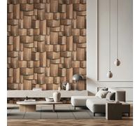 Non-woven wallpaper graphic wood look 3D effect brown beige 35399 (4,54£/1qm)
