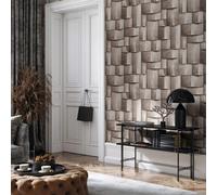 Non-woven wallpaper graphic wood look 3D effect brown grey 35393 (4,54£/1qm)
