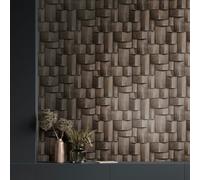 Non-woven wallpaper graphic wood look 3D effect grey brown 35375 (4,54£/1qm)