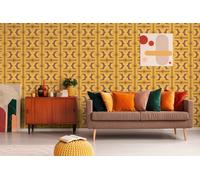 A.S. Création Wallpaper Retro 70s Panel 395334 Brown/Yellow/Orange 8.5m x 0.53m Paste The Wall