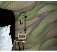 Non-woven wallpaper green red brown leaves pattern 10257-07 (3,20£/1qm)