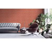Non-Woven Wallpaper Labyrinth Geometry red gold 38695-4 (3,49£/1qm)