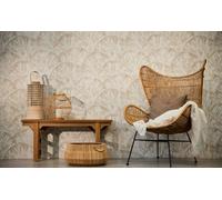 Non-woven wallpaper leaf pattern fan cream beige brown 78198-2 (3,26£/1qm)