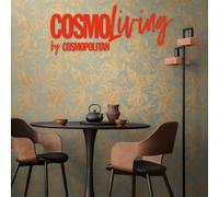 Livingwalls CosmoLiving Non-Woven Wallpaper with Jungle Design in Blue, Gold, Brown - 10,05 x 0,53 m Patterned Wallpaper by Cosmopolitan - 790632