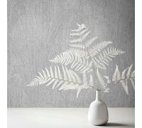 Non-woven wallpaper leaf pattern wood look texture light grey 35392 (4,19£/1qm)