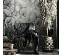 Non-woven wallpaper leaves 3D effect texture silver metallic 34514 (5,30£/1qm)