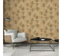 Non-woven wallpaper leaves floral watercolor gold metallic 10470-30 (3,09£/1qm)