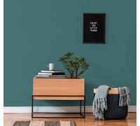 Non-woven wallpaper linen texture textile look plain blue 3957-64 (2,58£/1qm)