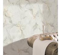 Erismann Aurora Liquid Marble Swirl Metallic Floral Modern Industrial Style Wallpaper Perfect for Feature Walls Living Rooms Bedrooms Taupe (10514-38)