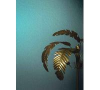 Non-woven wallpaper metal look chrome effect turquoise glitter 34953 (10,90£/1qm