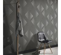 Erismann Wallpaper Vertex Anthracite