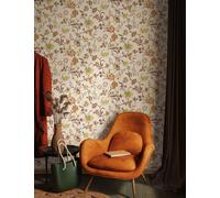 Non-woven wallpaper modern floral flowers pink brown yellow 47646 (6,76£/1qm)
